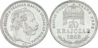 20 Krejcar 1868 KB - dlouhý opis - novoražba značená