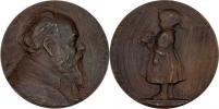 Mikuláš Aleš - medaile na 60.narozeniny 1912 - poprsí