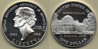 Dolar 1993 S (Ag) - Thomas Jefferson