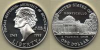 Dolar 1993 S (Ag) - Thomas Jefferson