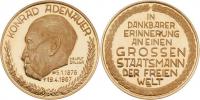 Konrád Adenauer - úmrtní medaile 1876/1967 - hlava