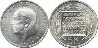 5 Kronor 1966 U - 100. výročí konstituce       KM 839     Ag 400