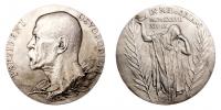 Španiel - úmrtní medaile 1937 (Ag matové 80 mm) -