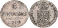 6 kr. 1849 B "RR"