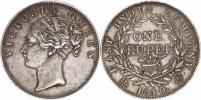 1 Rupee 1840 - tečka za datací         KM 458     Ag 917  11