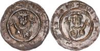 Brakteát (23 mm) - poprsí sv. Hidegardy s lilií a křížem