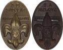 Skautský odznak "A. B. SVOJSÍK 1911-1946"bronz. plech 30x50 mm_schází zapín. sponka