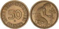 50 Pfennig 1949 J - Bank Deutscher Länder KM 104