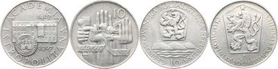10 Kčs 1967 - Istropolitána; +10 Kčs 1964 - SNP        2 ks