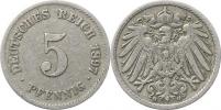 5 Pfennig 1897 G        "R"_tém.