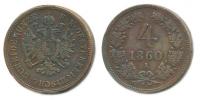 4 Krejcar 1860 A