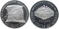 1 Dolar 1987 S - 200.výr.schválení ústavy