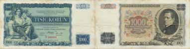 1000 Kč 1934  sér. F        Baj. 27   neperfor.