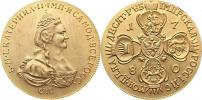 10 Rubl 1780 SPB - sběrtelská ražba   pozlac. kov 29