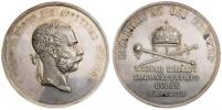 Medaile na korunovaci v Budapešti 1867
