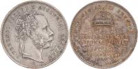Menší maďarský peníz na korunovaci v Budíně 8.6.1867