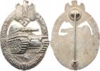 Spona tankový bojový odznak (Panzerkampfabzeichen) - bílý kov