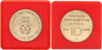10 M 1974 - 25. výročí DDR KM 50 +certifikát