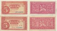 5 Kčs bl(1945)  sér. U/P      perf. 3x dírka nad sebou
