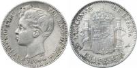 1 Peseta 1899 SG-V          KM 706     "R"     Ag 835  5 g