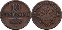 10 Centesimi 1852 V - menší typ