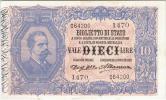 Itálie, 10 Lire 17.2.1888