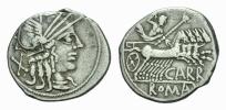 Cn. Papirius Carbo  Denarius circa 121