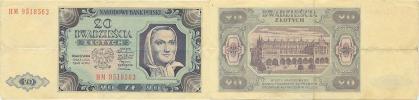 20 Zlotych 1948  sér. HM     Pick 137_přelož.