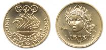 5 Dollars 1988 W - Hlava bohyně Niké / Symboly OH      KM 223