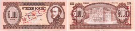 5000 Forint 1990 - MINTA (bankovní vzor)