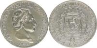 5 Lire 1824 L     "KOPIE"    bílý kov  22
