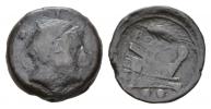 Corn-ear (first) series  Sextans circa Sicily circa 214-212 - Ex I. Vecchi sale 3