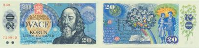 20 Kčs 1988  sér. H 38             Baj. 105