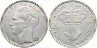 20 Francs 1935 - BELGIQUE       KM 105     Ag 680  11 g