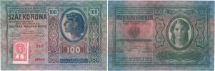 100 Koruna 1912 - stříhaný kolek