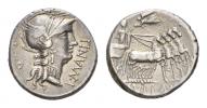 L. Cornelius Sulla Imperator with L. Manlius Torquatus Proquaestor.  Denarius circa mint moving with Sulla 82