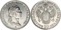 20 kr. 1831 A - vlající stuhy_mír. just.