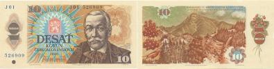 10 Kčs 1986     sér. J 01        Baj. 103;  Hej. 107b