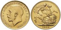 JAR. Jiří V. (1910-36). Sovereign 1928 SA Pretoria (7,99 g). KM-21