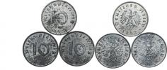 10 Rpf. 1942 A(3x)         3 ks_dr. ox. skvrny