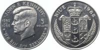 5 Dollars 1988 - J.F. Kennedy          KM 17     CuNi