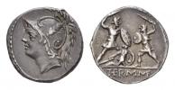 Q. Minucius M.f. Ter.  Denarius circa 103