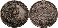 Müller - AE litý svatební medailon 1676 - dvojportrét