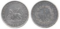 5 Lira 1848 - se lvem Sv.Marka bez podstavce