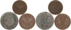 20 hal. 1916 b.zn. - Fe; +1 hal. 1893 b.zn.