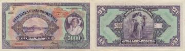 5000 K 1920 sér. C - přetisk 1943     SPECIMEN     Baj. N 3