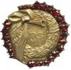 "P S M U" (Pěv.sdružení moravských učitelů) - Honosný zlacený mas ivní bronz 38 mm