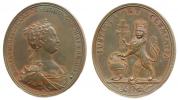 Becker - medaile oválná na korunovaci v Praze 12.5.1743