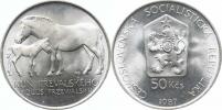 50 Kčs 1987 - kůň Przewalského         kapsle