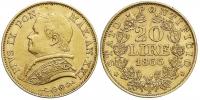 Vatikán. Pius IX. (1846-78). 20 lira 1866 R